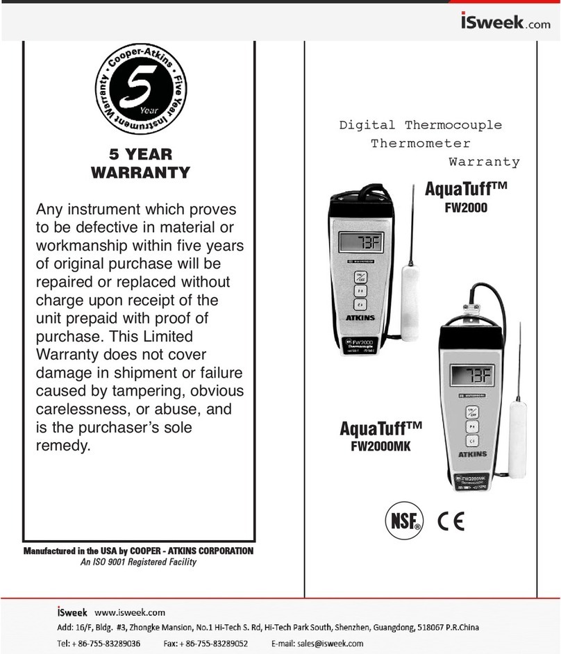 isweek AquaTuff FW2000 operating instructions