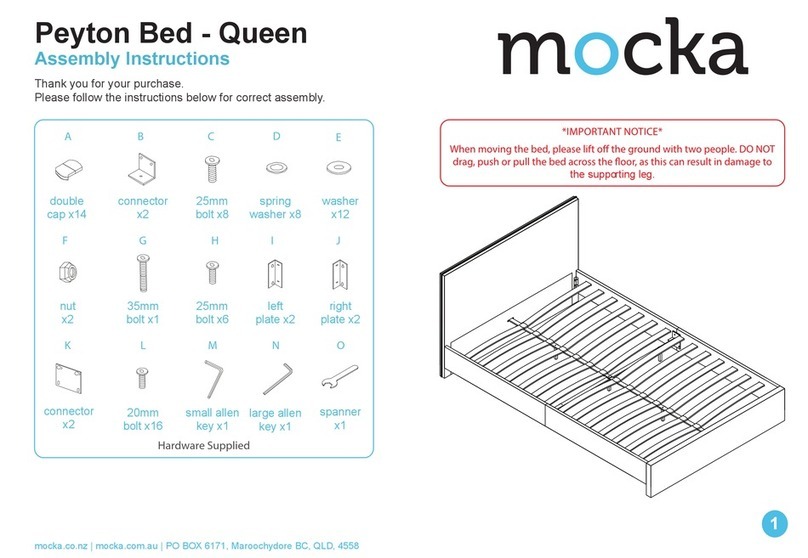 Mocka Peyton Bed Queen User manual Mocka Peyton Bed Queen User manual