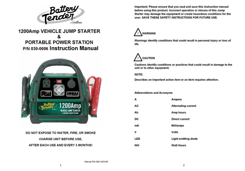 Deltran Battery Tender 030-0006 User manual