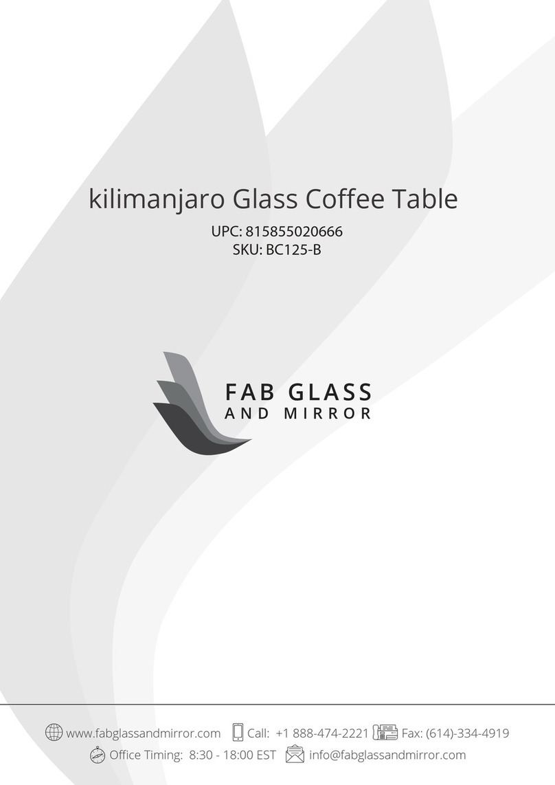 FAB GLASS AND MIRROR Kilimanjaro BC125-B Assembly instruction FAB GLASS AND MIRROR Kilimanjaro BC125-B Assembly instruction