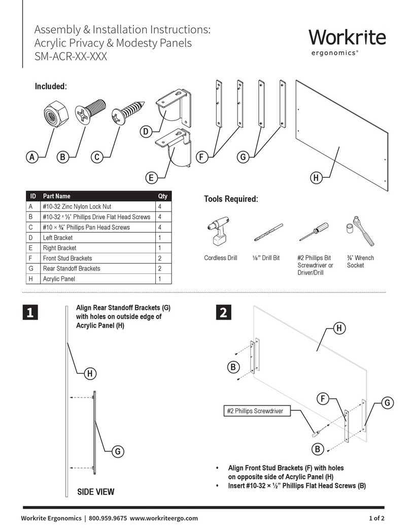 Workrite Ergonomics SM-ACR Series Programming manual Workrite Ergonomics SM-ACR Series Programming manual