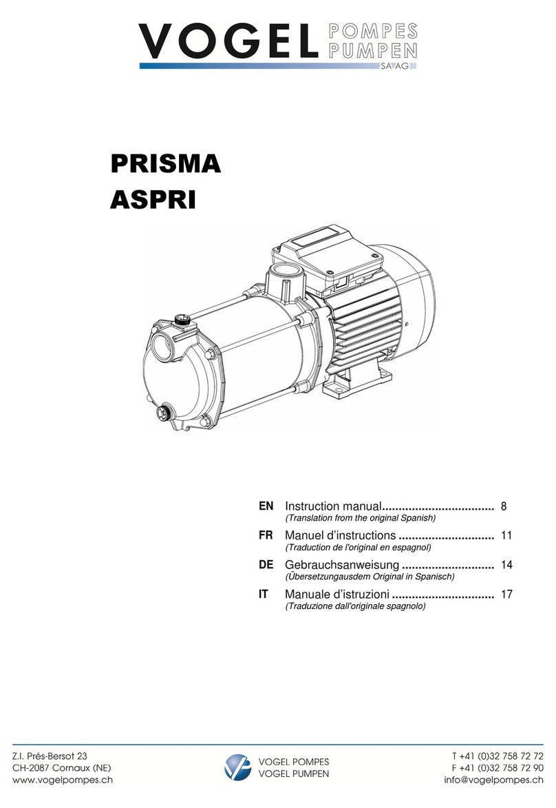 Vogel Prisma Series instruction manual Vogel Prisma Series instruction manual
