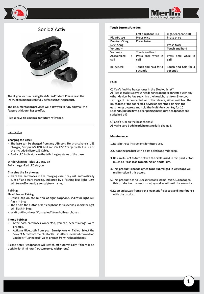 Merlin Sonic X Activ instruction manual