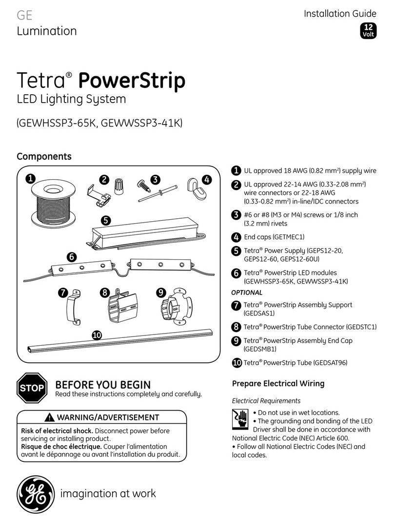 GE Tetra PowerStrip GEWHSSP3-65K installation guide GE Tetra PowerStrip GEWHSSP3-65K installation guide