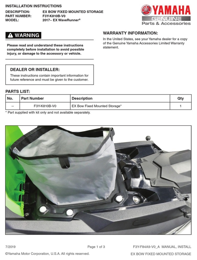Yamaha F3Y-K810B-V0 installation instructions