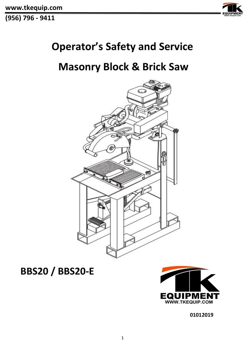 TK BBS20 Operator's Safety and Service
