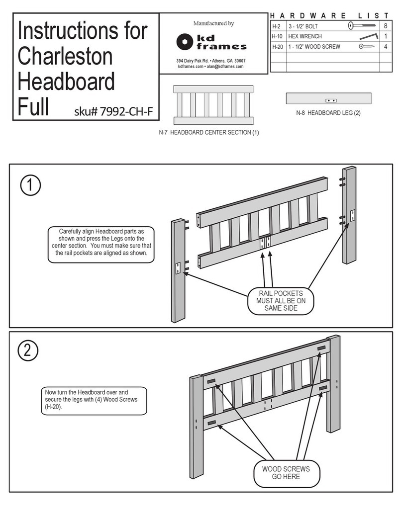 kd frames Charleston Headboard 7992-CH-F instructions kd frames Charleston Headboard 7992-CH-F instructions