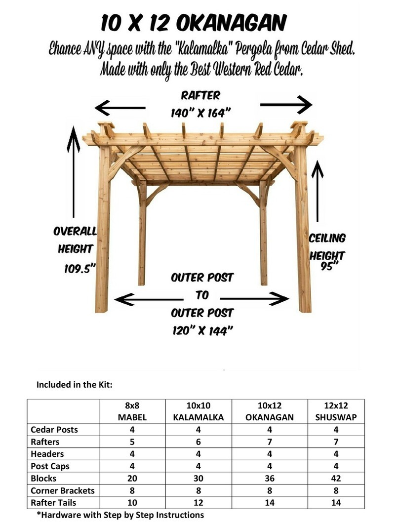 Cedarshed 8x8 MABEL Assembly instructions