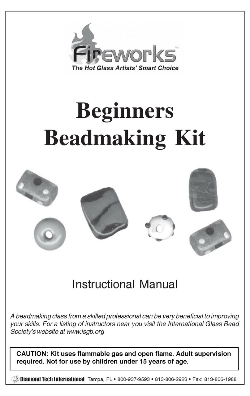 Diamond Tech International FIREWORKS Beginners Beadmaking Kit Instructional manual