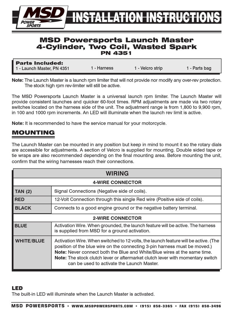 MSD Powersports Launch Master installation instructions MSD Powersports Launch Master installation instructions