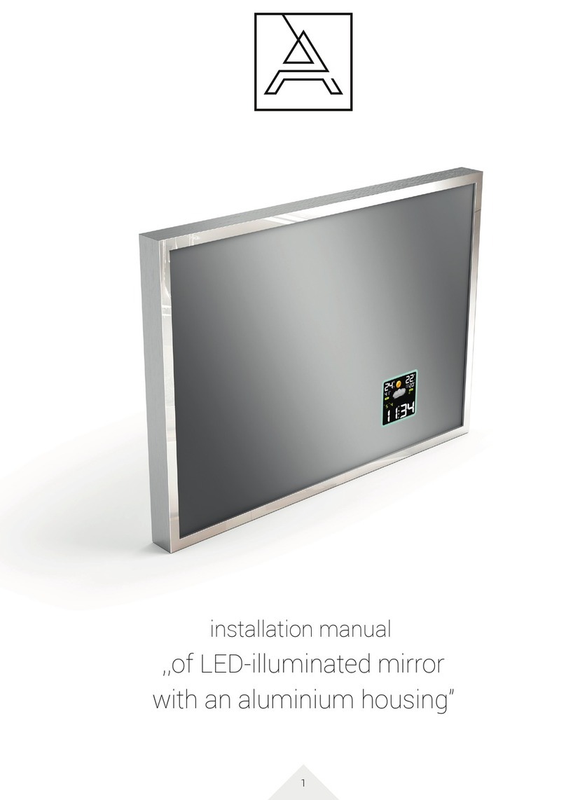 Artforma LED-illuminated mirror with an aluminium... installation manual
