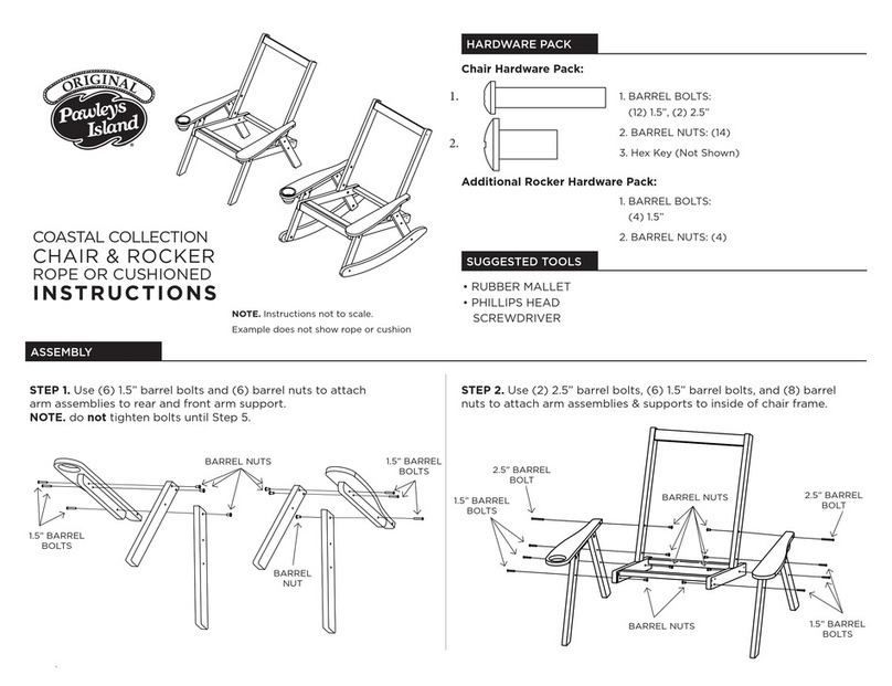 Pawleys Island COASTAL CHAIR instructions