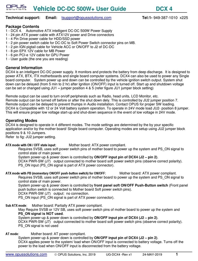Opus Solutions DCX 4 user guide