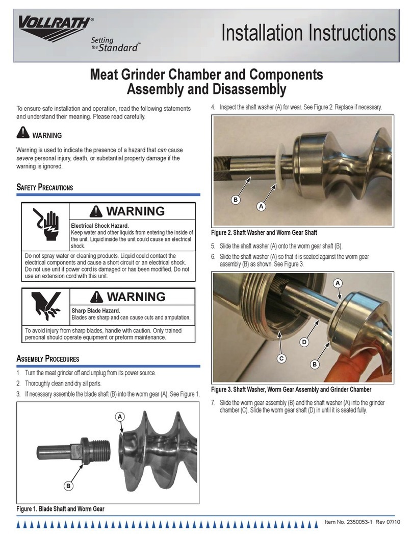 Vollrath 40743 installation instructions