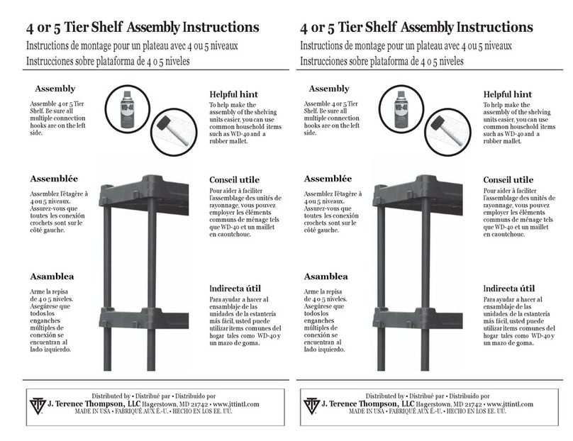 J. Terence Thompson 4 Tier Shelf Assembly instructions