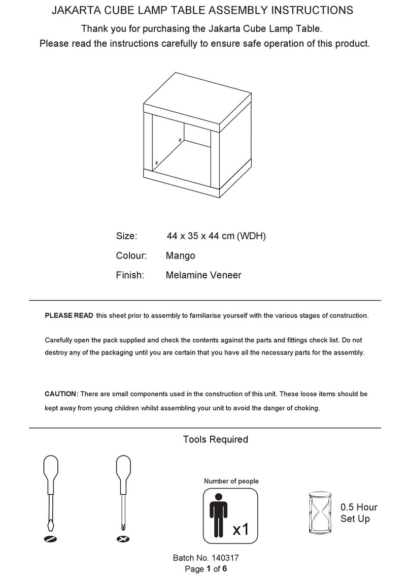 GFW Jakarta Cube Lamp Table User manual GFW Jakarta Cube Lamp Table User manual