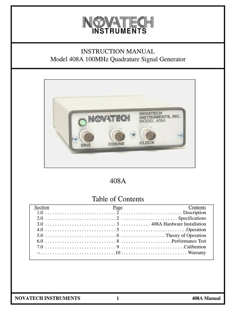 Novatech Instruments 408A instruction manual Novatech Instruments 408A instruction manual