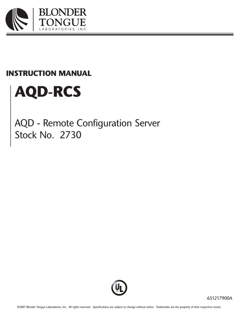 Blonder tongue AQD-RCS instruction manual
