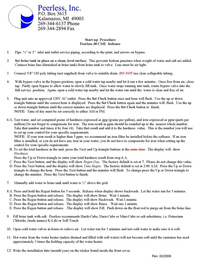 PEERLESS 30 CME Startup Procedure