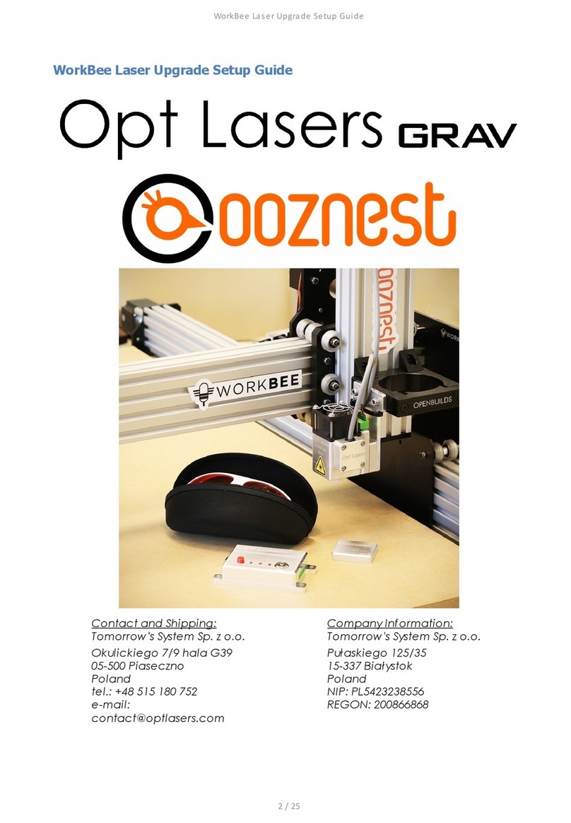 Opt Lasers ooznest WorkBee User manual