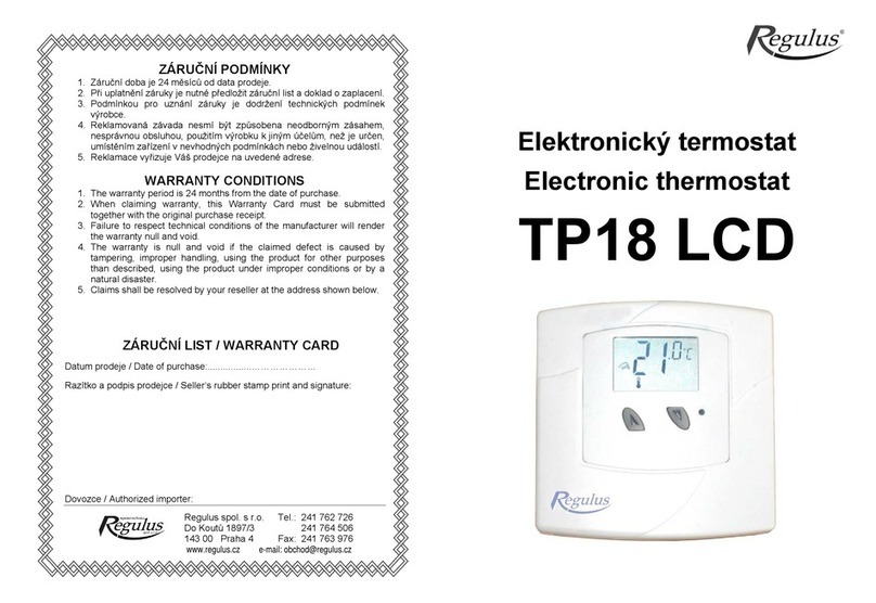 Regulus TP18 LCD quick start guide
