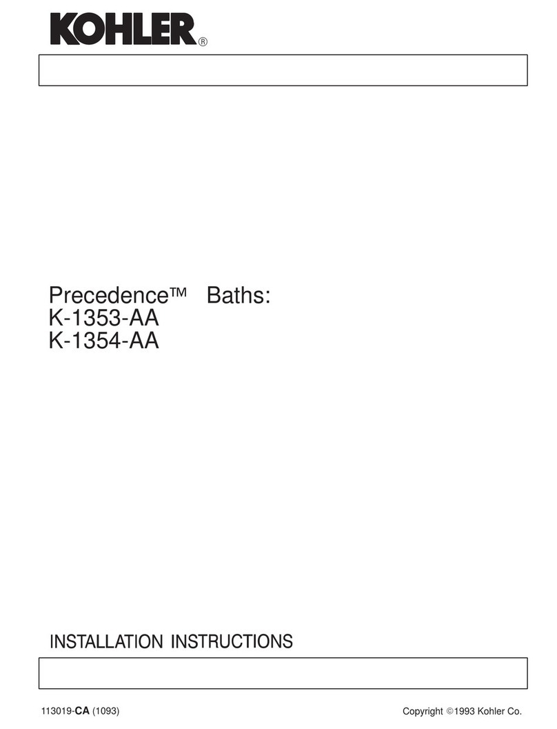Kohler Precedence K-1353-AA installation instructions