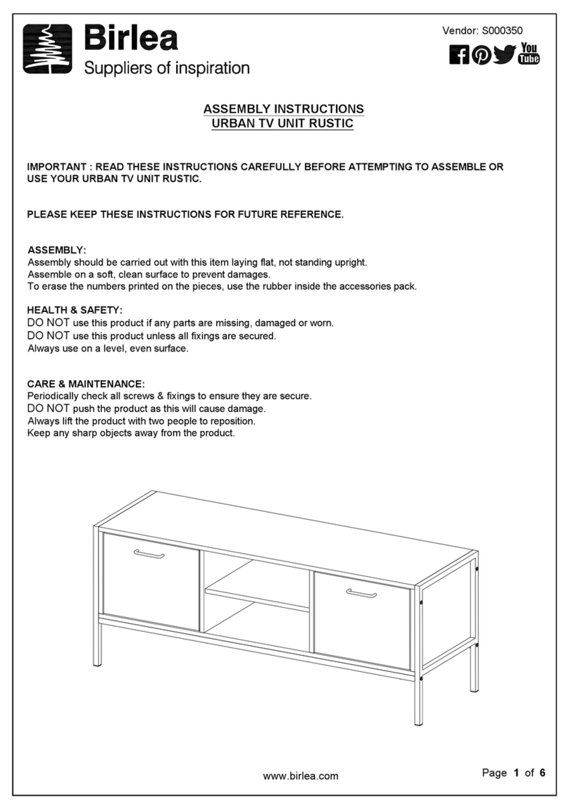 Birlea URBAN TV UNIT RUSTIC User manual
