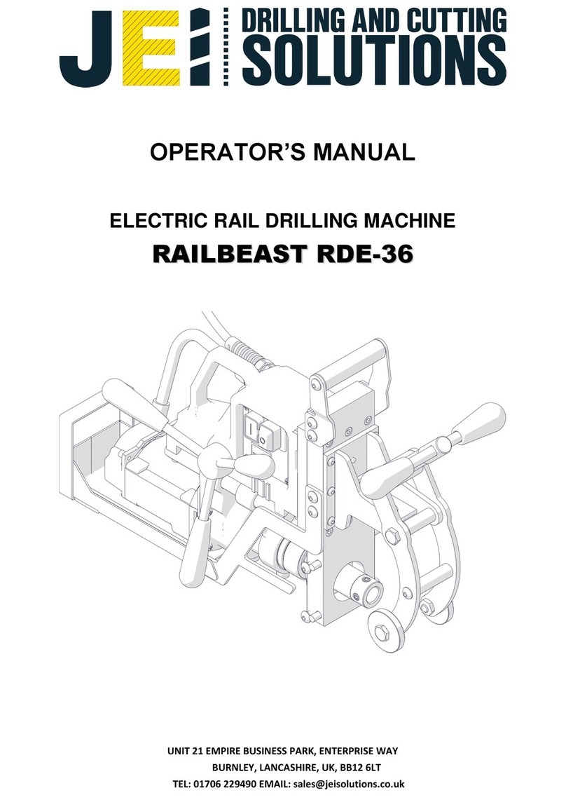 JEI DRILLING & CUTTING SOLUTIONS RAILBEAST RDE-36 Operator's manual JEI DRILLING & CUTTING SOLUTIONS RAILBEAST RDE-36 Operator's manual