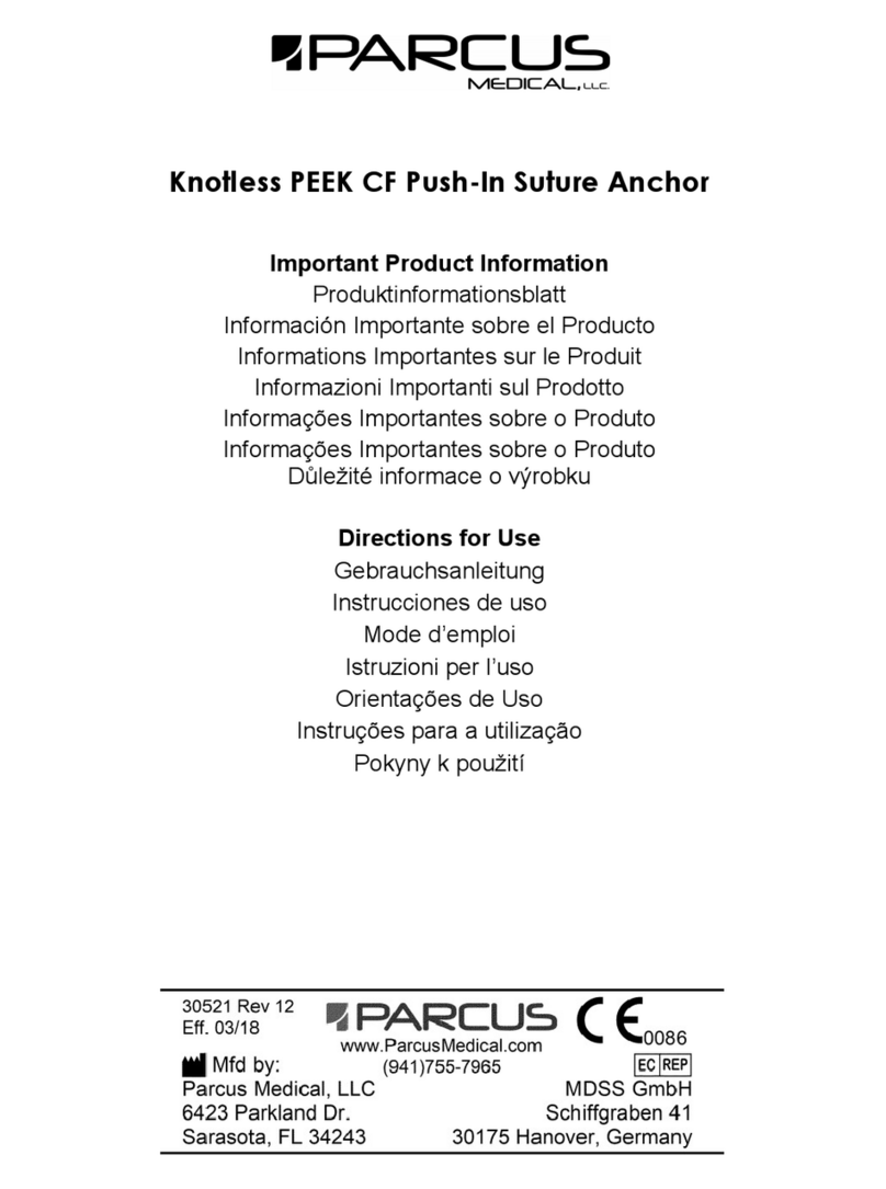PARCUS MEDICAL Knotless PEEK CF Directions for use