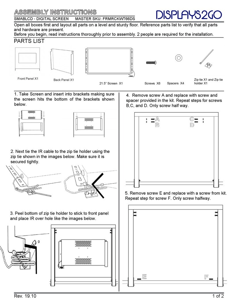Displays2go FRMRCKWT66DS User manual