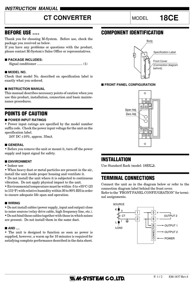M-system 18CE User manual