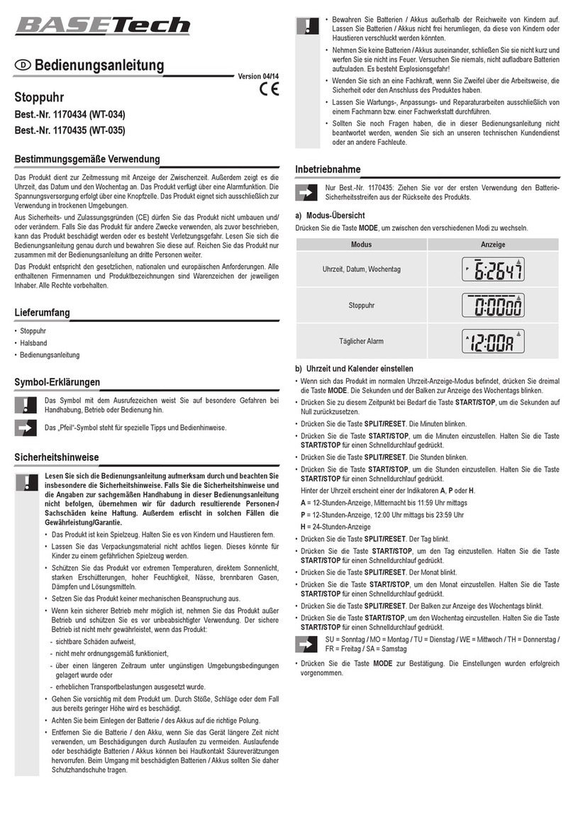 BASETech WT-034 operating instructions
