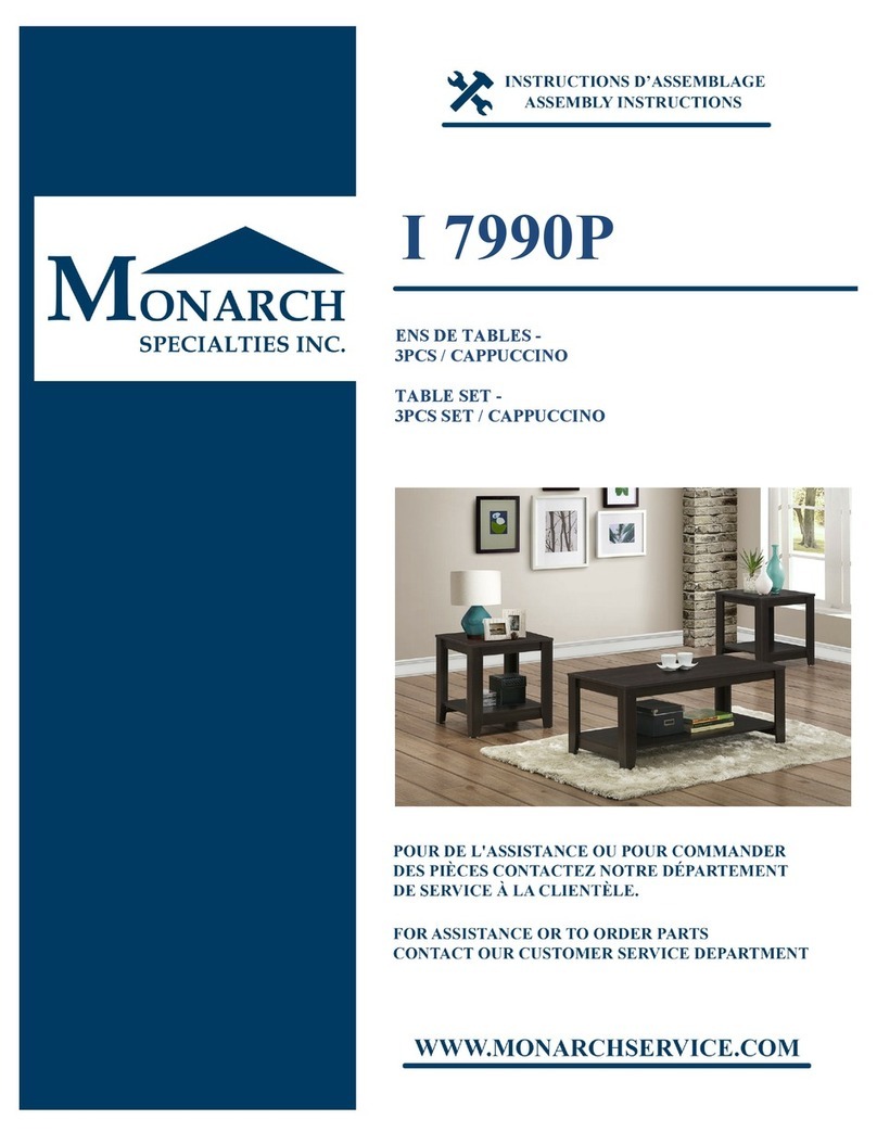 Monarch Specialties I 7990P User manual Monarch Specialties I 7990P User manual