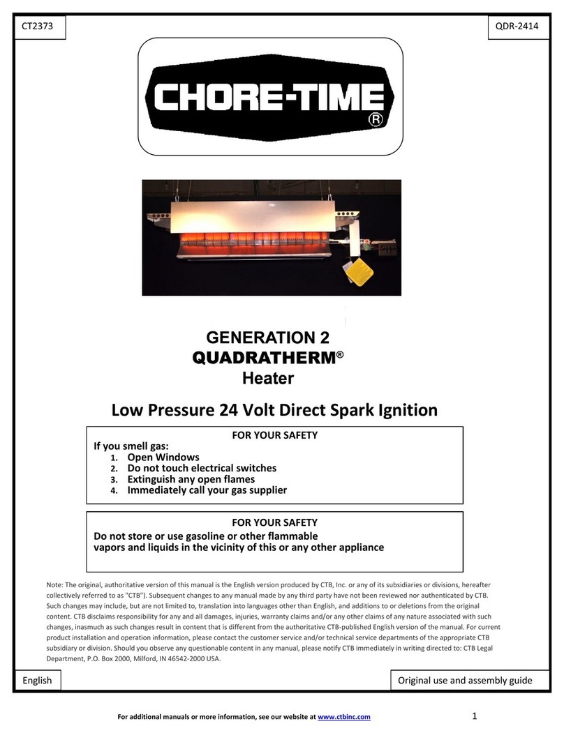 Chore-Time Generation 2 QUADRATHERM QUADRADIANT User manual