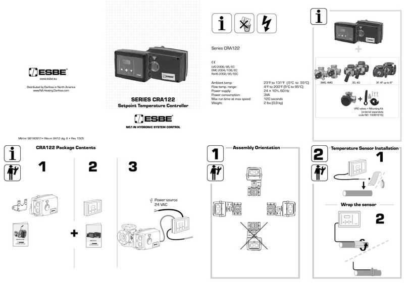 ESBE CRA122 Series quick start guide