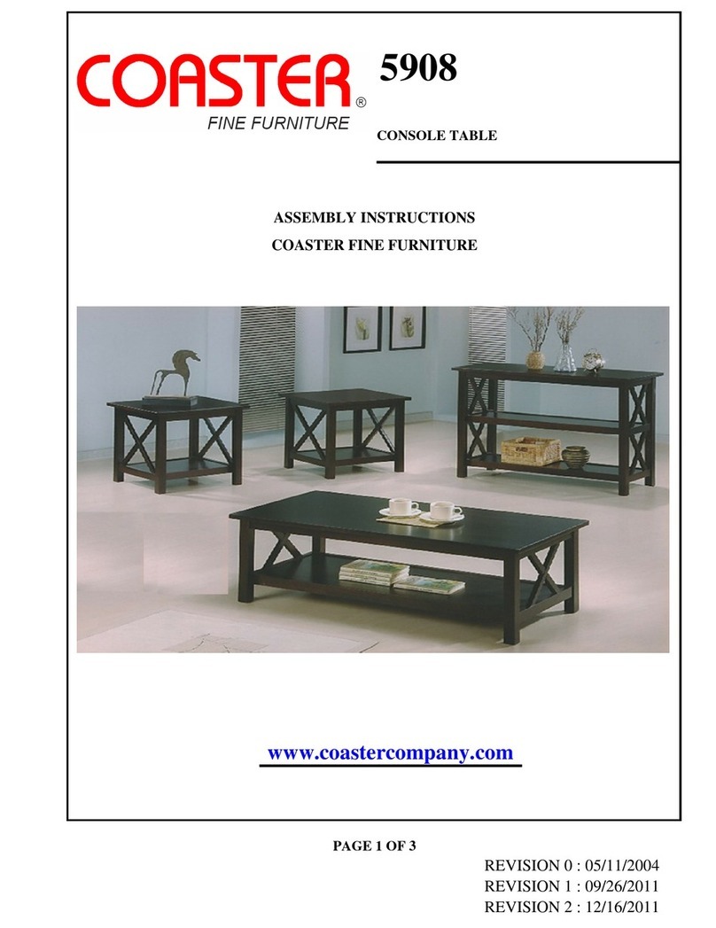 Coaster 5908 Assembly instructions