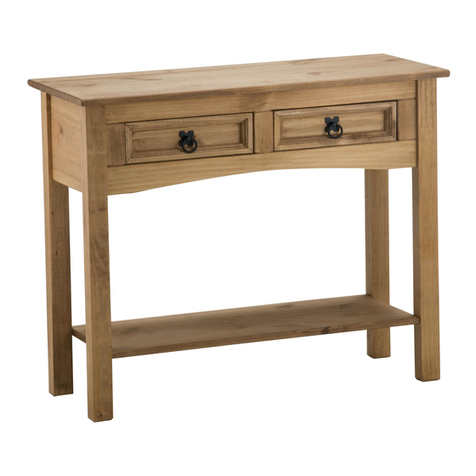 Birlea Corona 2 Drawer With Shelf Console Table Assembly instructions Birlea Corona 2 Drawer With Shelf Console Table Assembly instructions