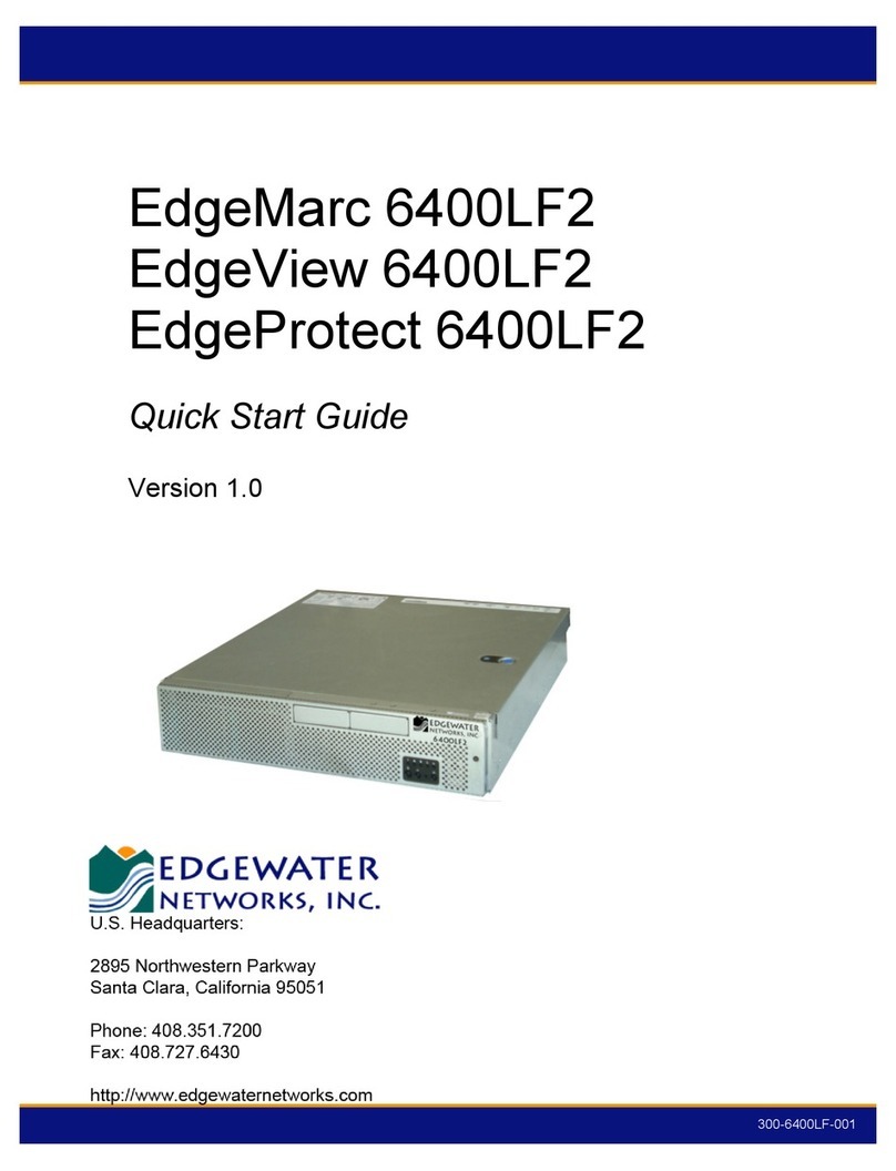 Edgewater Networks EdgeMarc 6400LF2 User manual