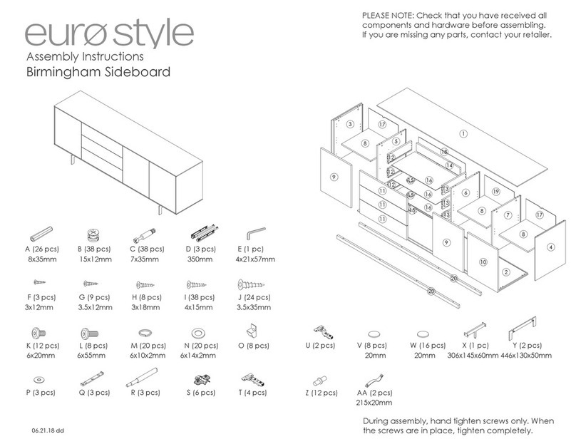 EUROSTYLE Birmingham Sideboard Assembly instructions