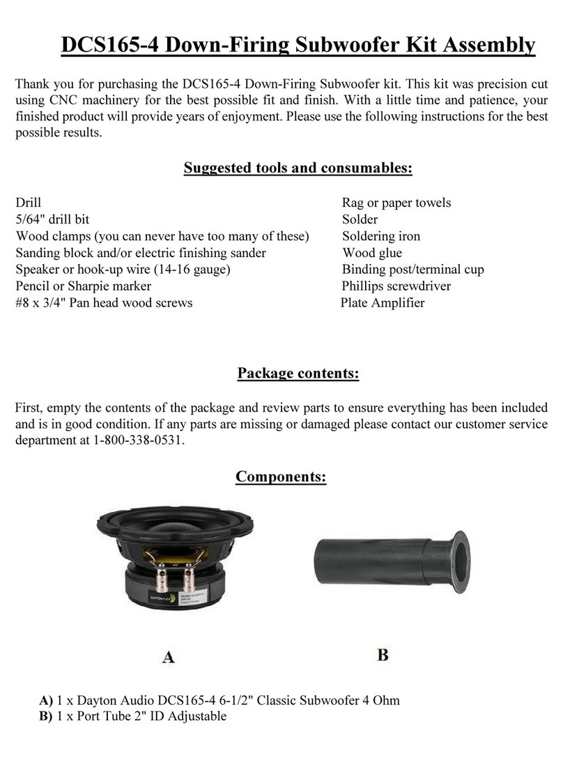 DaytonAudio DCS165-4 manual