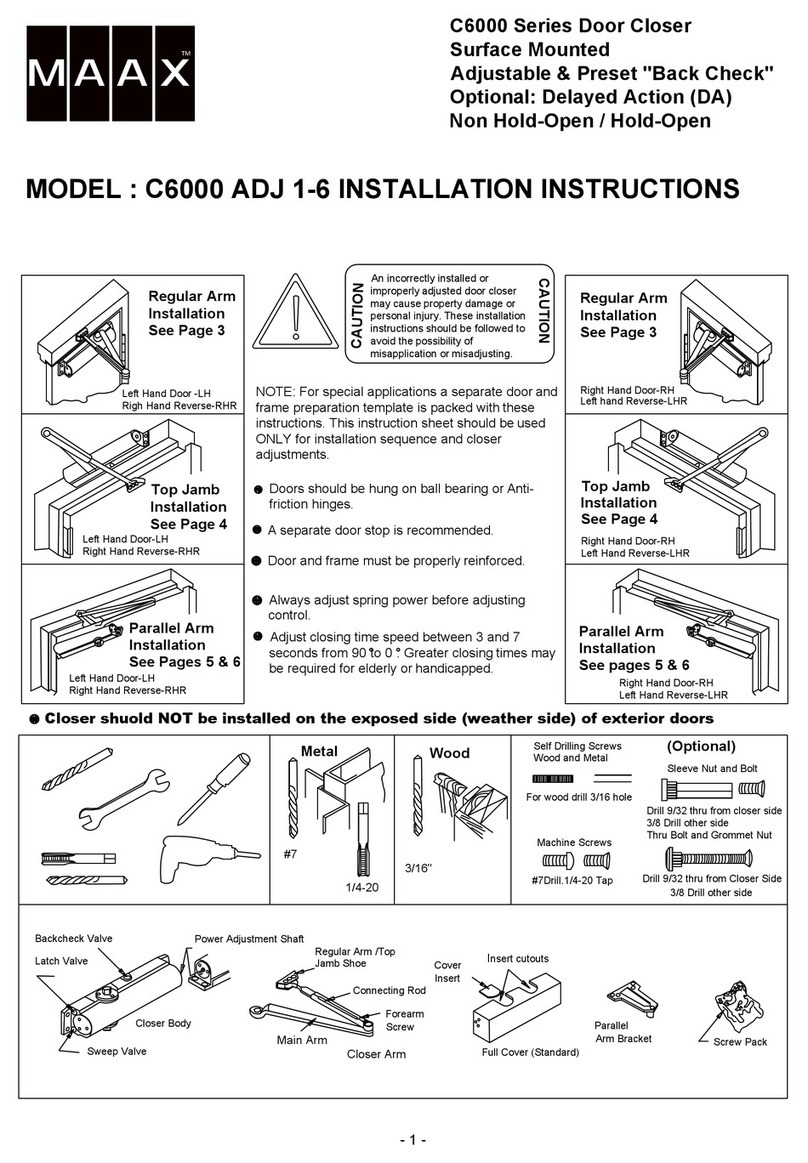 MAAX C6000 Series installation instructions