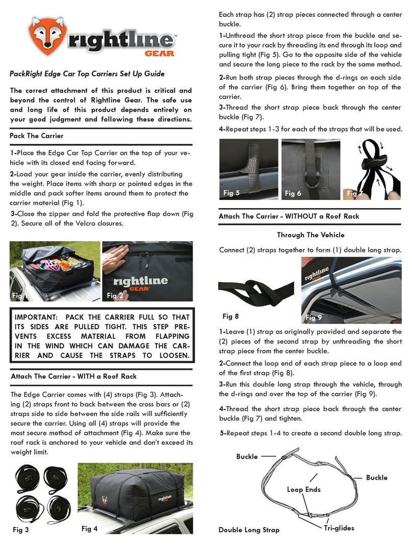 Rightline Gear PackRight Edge Car Top Carrier Setup guide