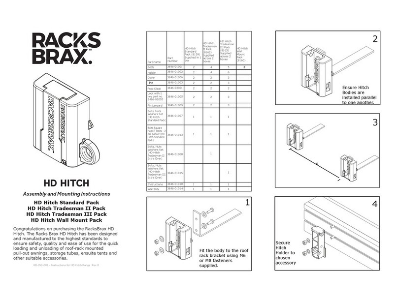 Racks Brax HD Hitch Series Assembly and mounting instructions Racks Brax HD Hitch Series Assembly and mounting instructions