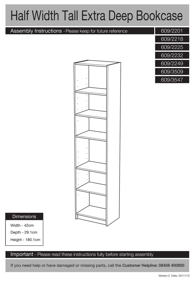 Argos Half Width Tall Extra Deep Bookcase Assembly instructions Argos Half Width Tall Extra Deep Bookcase Assembly instructions