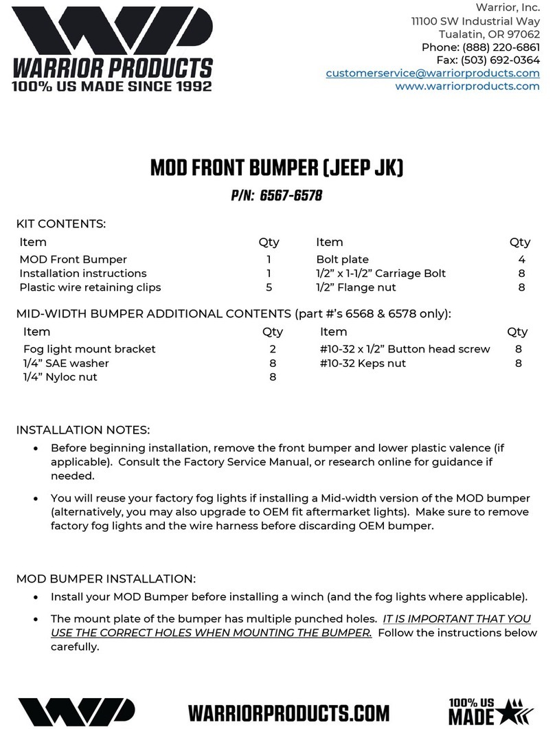 Warrior Products 6567 installation instructions