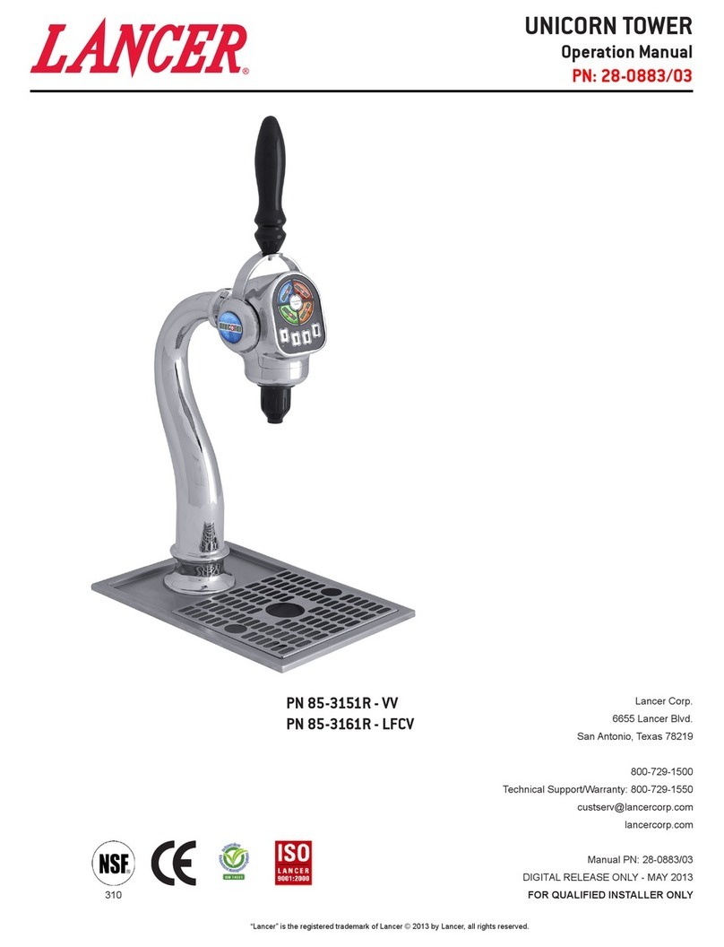 lancer 85-3151R-VV Operation manual