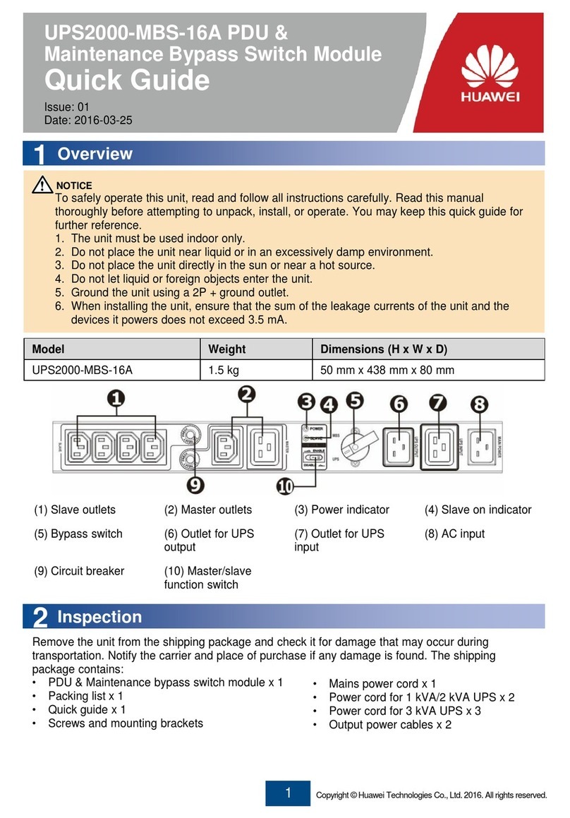 Huawei UPS2000-MBS-16A User manual