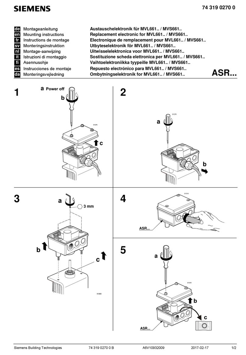 Siemens ASR Series Mounting instructions