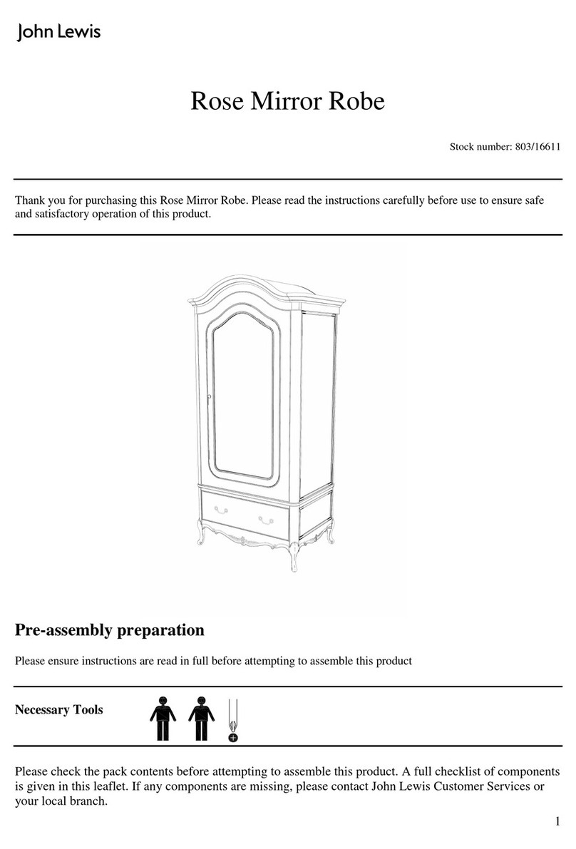 John Lewis Rose Mirror Robe 803/16611 User manual John Lewis Rose Mirror Robe 803/16611 User manual
