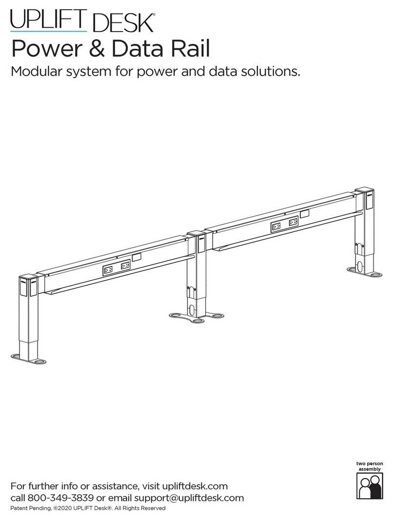 Uplift Desk Power & Data Rail installation instructions